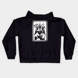 Baphomet sg guitar black Kids Hoodie